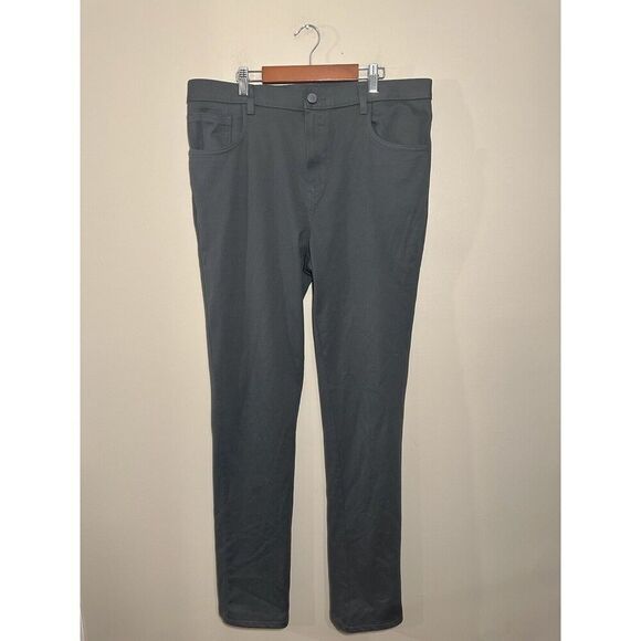 Hart Schaffner Marx Pants Mens 34x34 Gray Flat Front 5-Pocket Golf Casual Cotton - Picture 2 of 7
